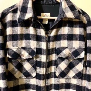 Vintage wool jacket / Flannel zipper shirts size:M great condition